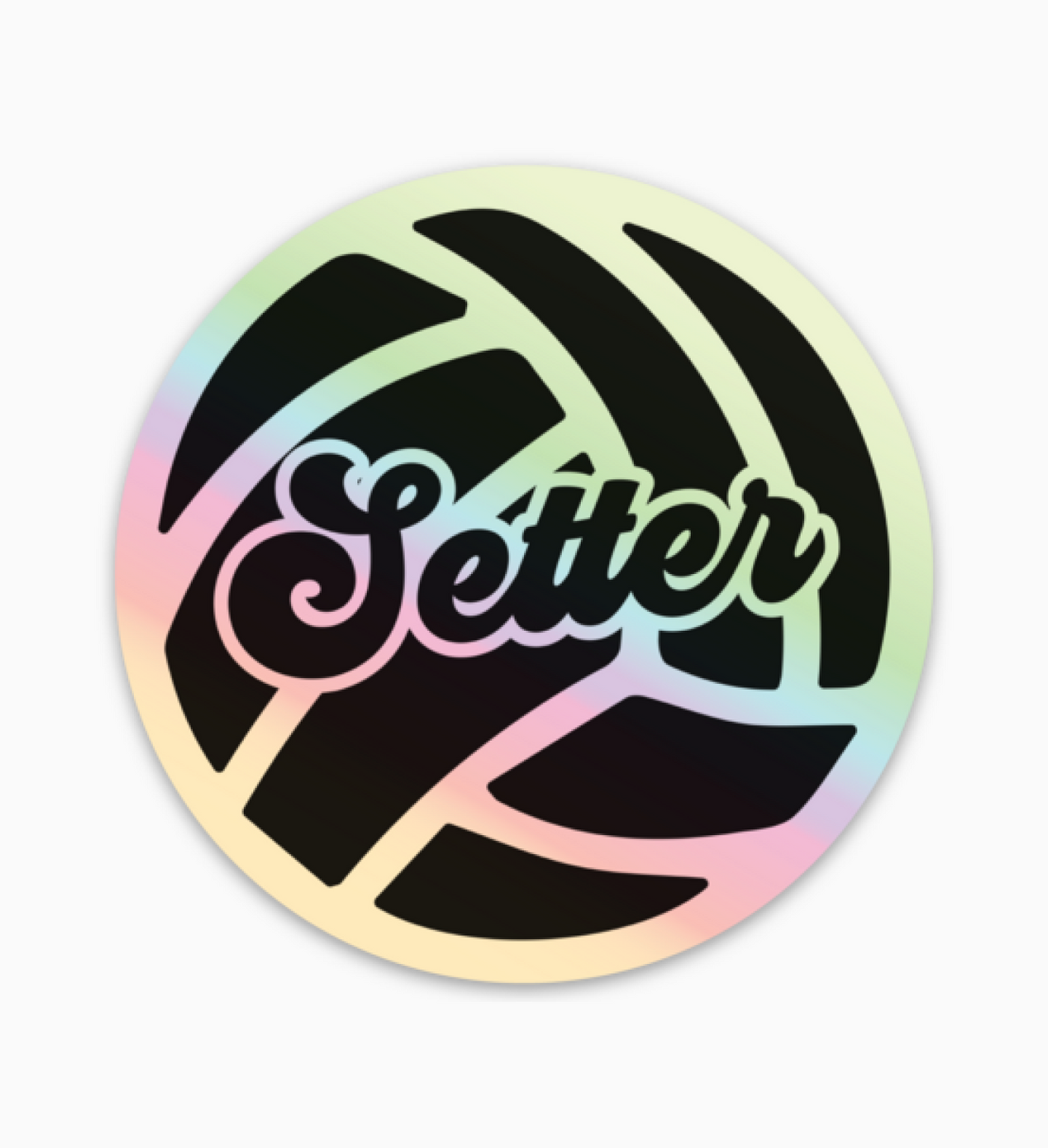 Setter - Volleyball Position Holographic Iridescent Sticker