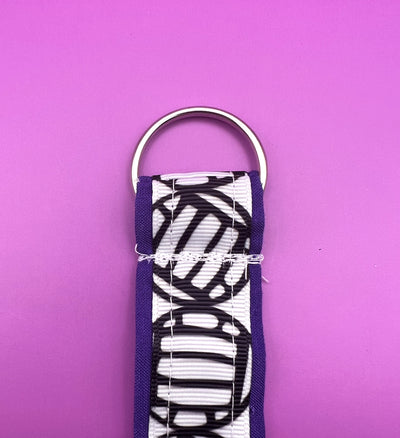 Volleyball Pattern Wristlet Keychain