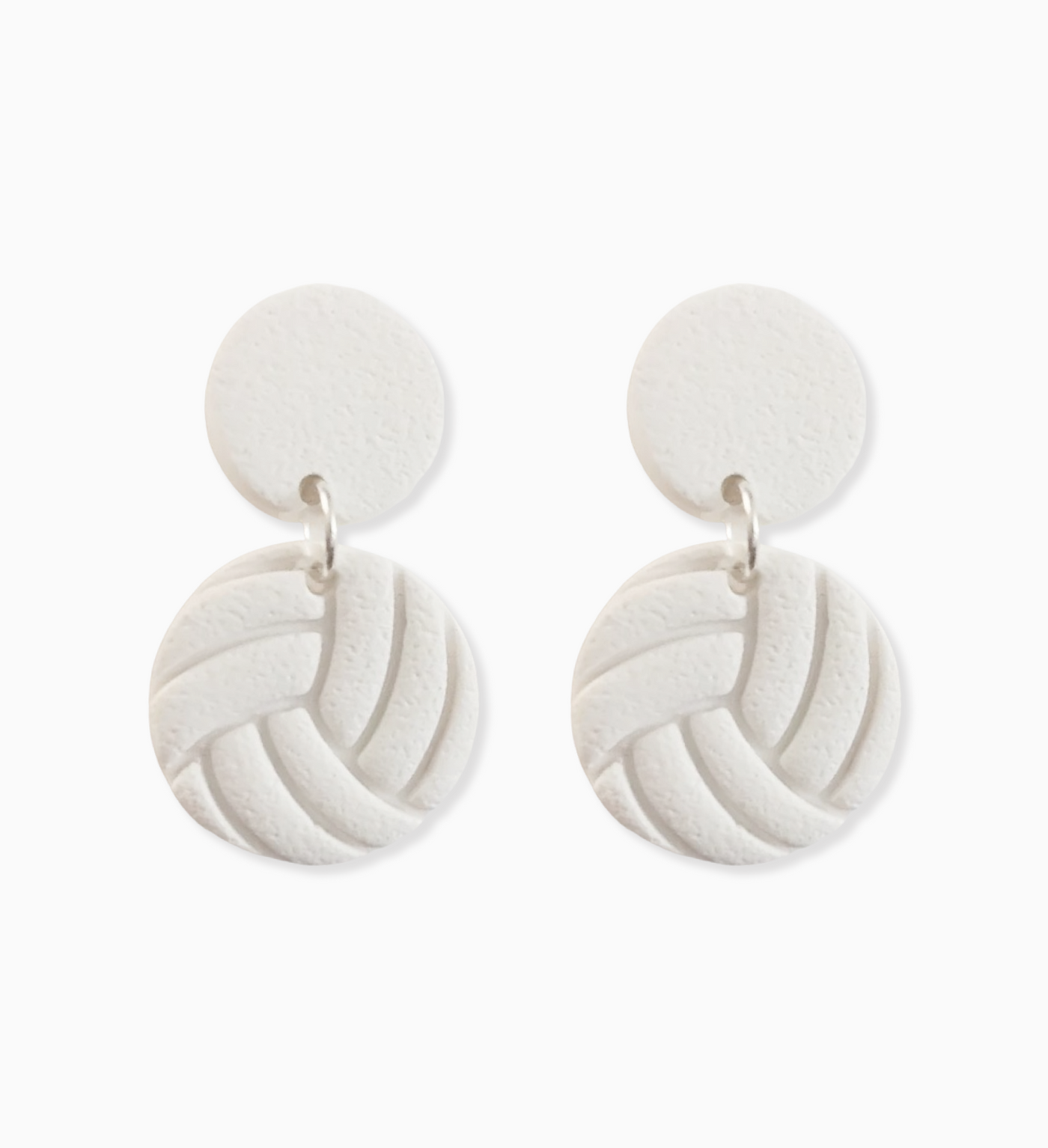 Clay Volleyball Drop Earrings