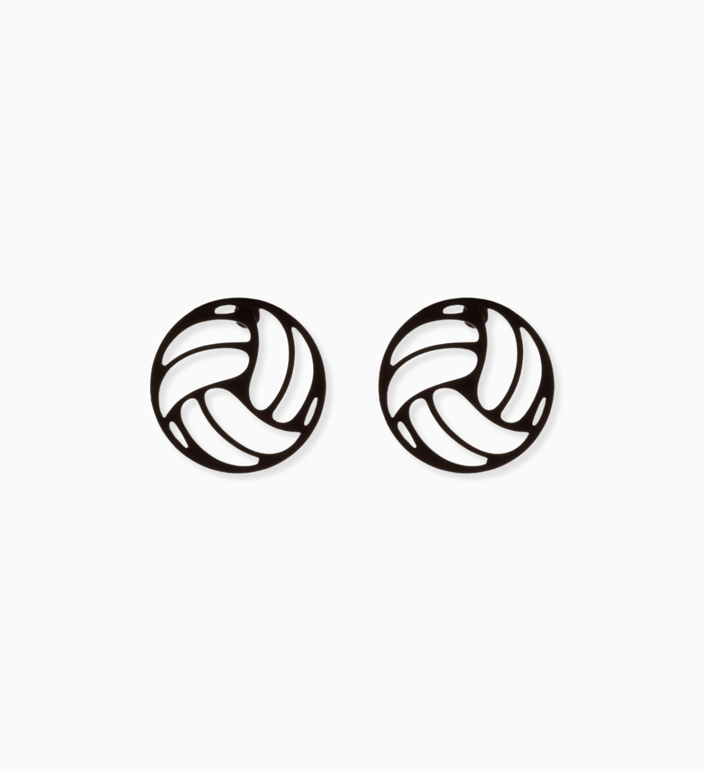 Volleyball Stud Earrings - Hollow