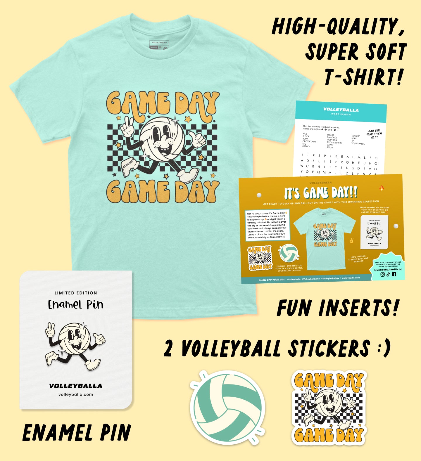 Game Day (Retro) - Volleyball Gift Box