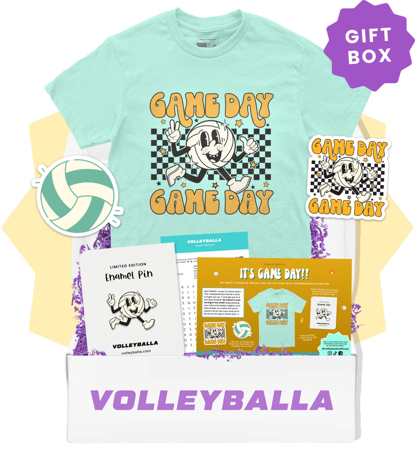 Game Day (Retro) - Volleyball Gift Box