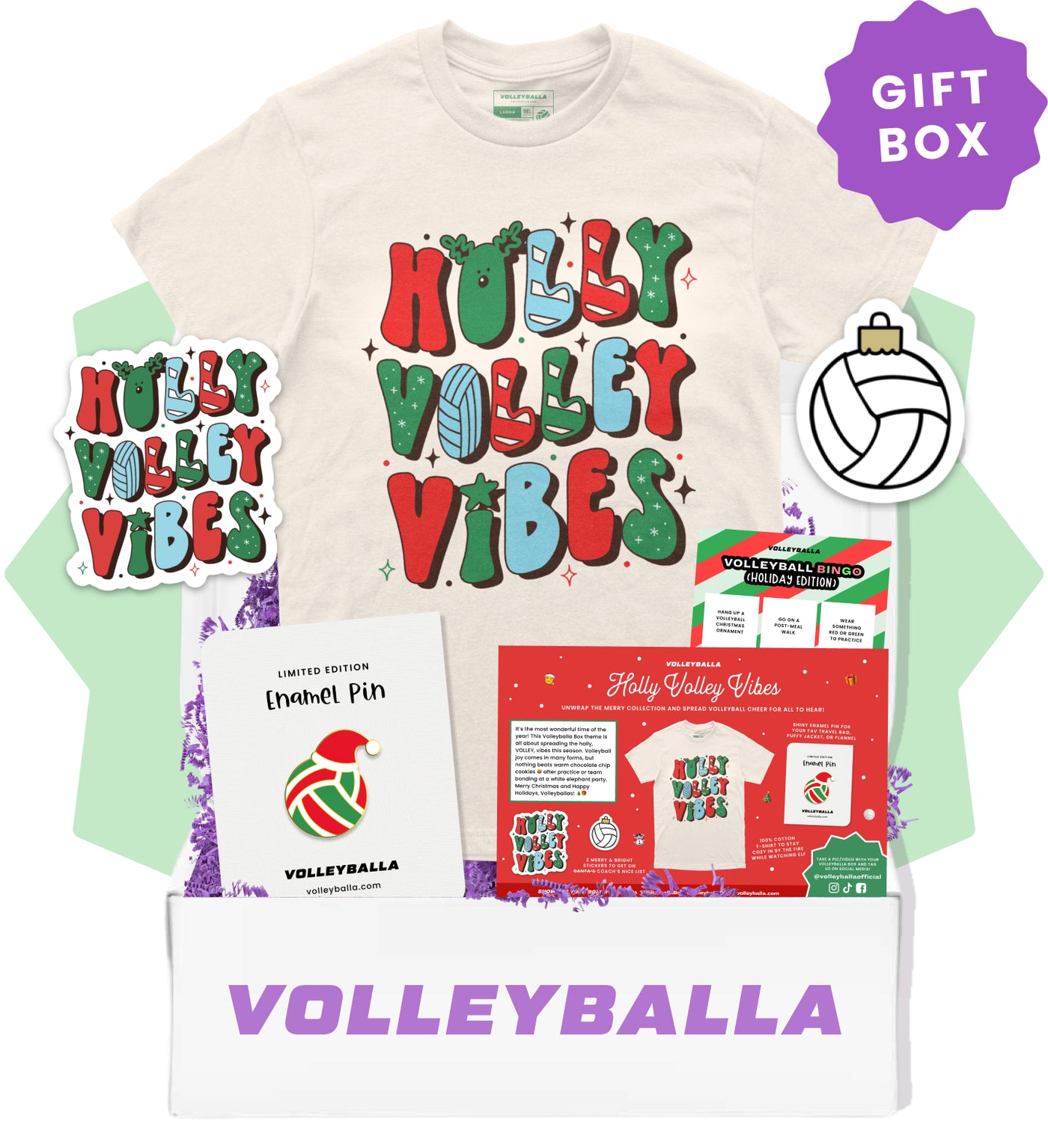 Holly, Volley Vibes - Volleyball Christmas Gift Box