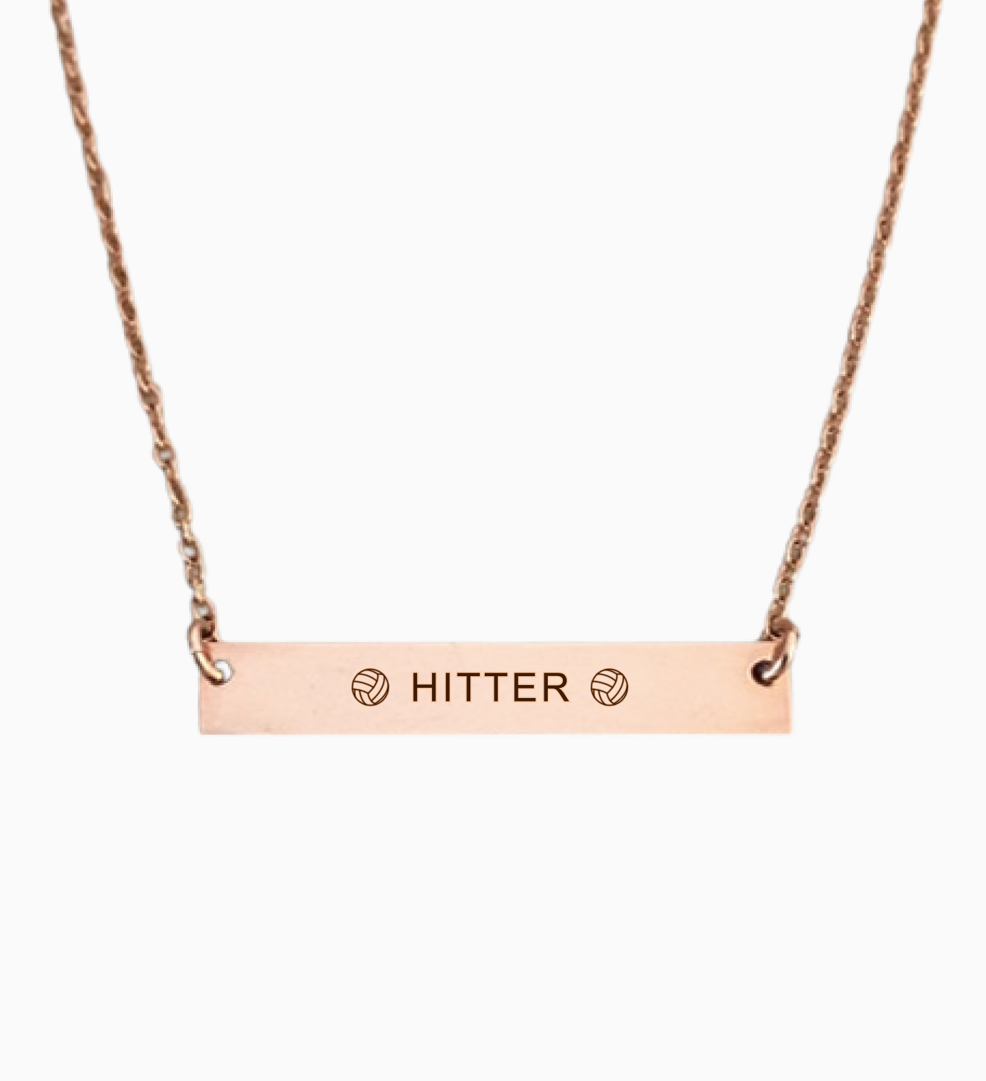 Hitter - Volleyball Position Engraved Necklace Bar