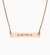 Setter - Volleyball Position Engraved Necklace Bar