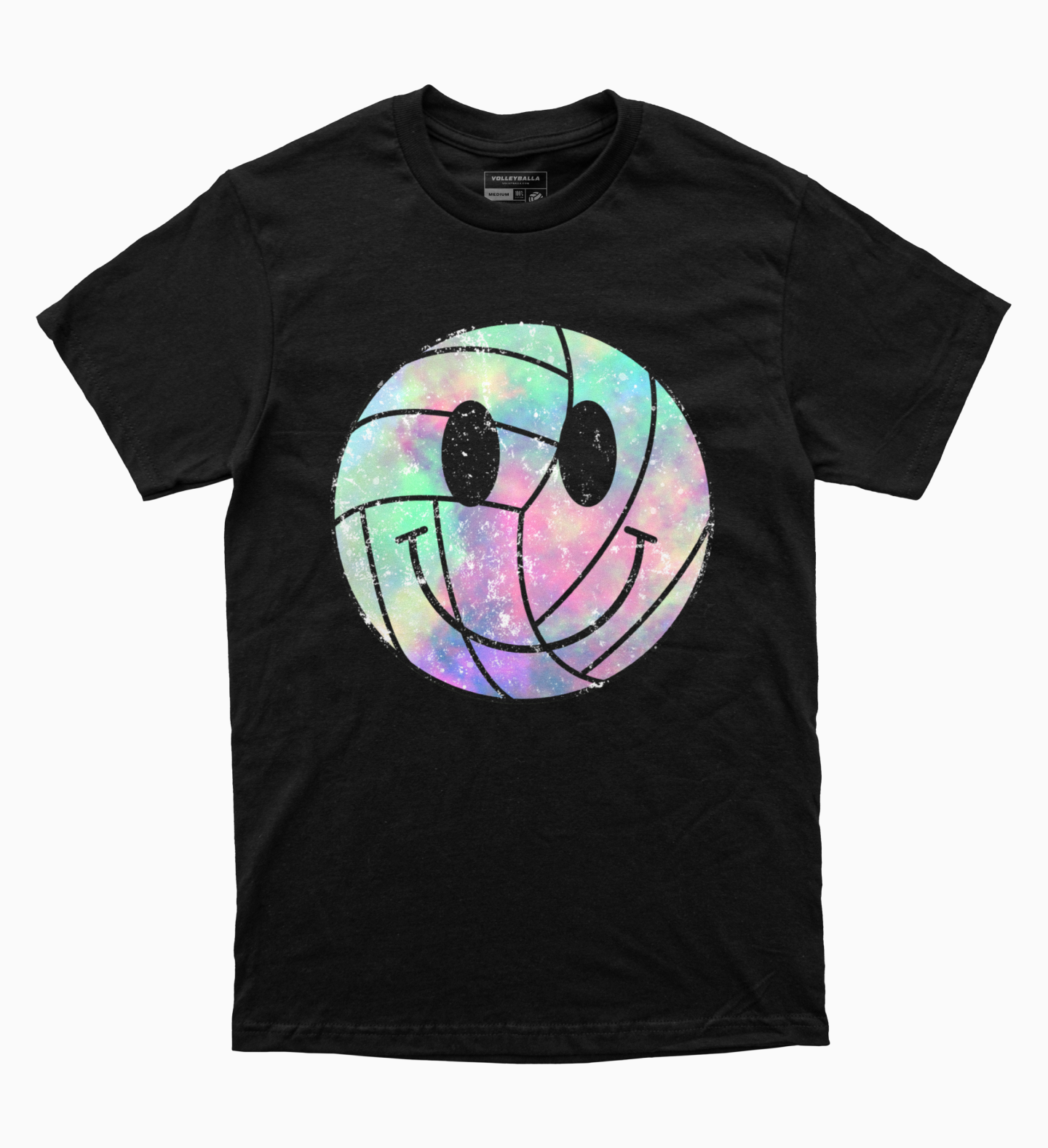 Volleyball Smiley Face Galaxy T-Shirt